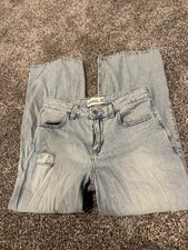 abercrombie and fitch girls jeans size 13/14 short light wash
