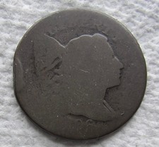 1796 1C BN Liberty Cap Large Cent Rare Date Type Coin Chocolate Brown Rim Damage