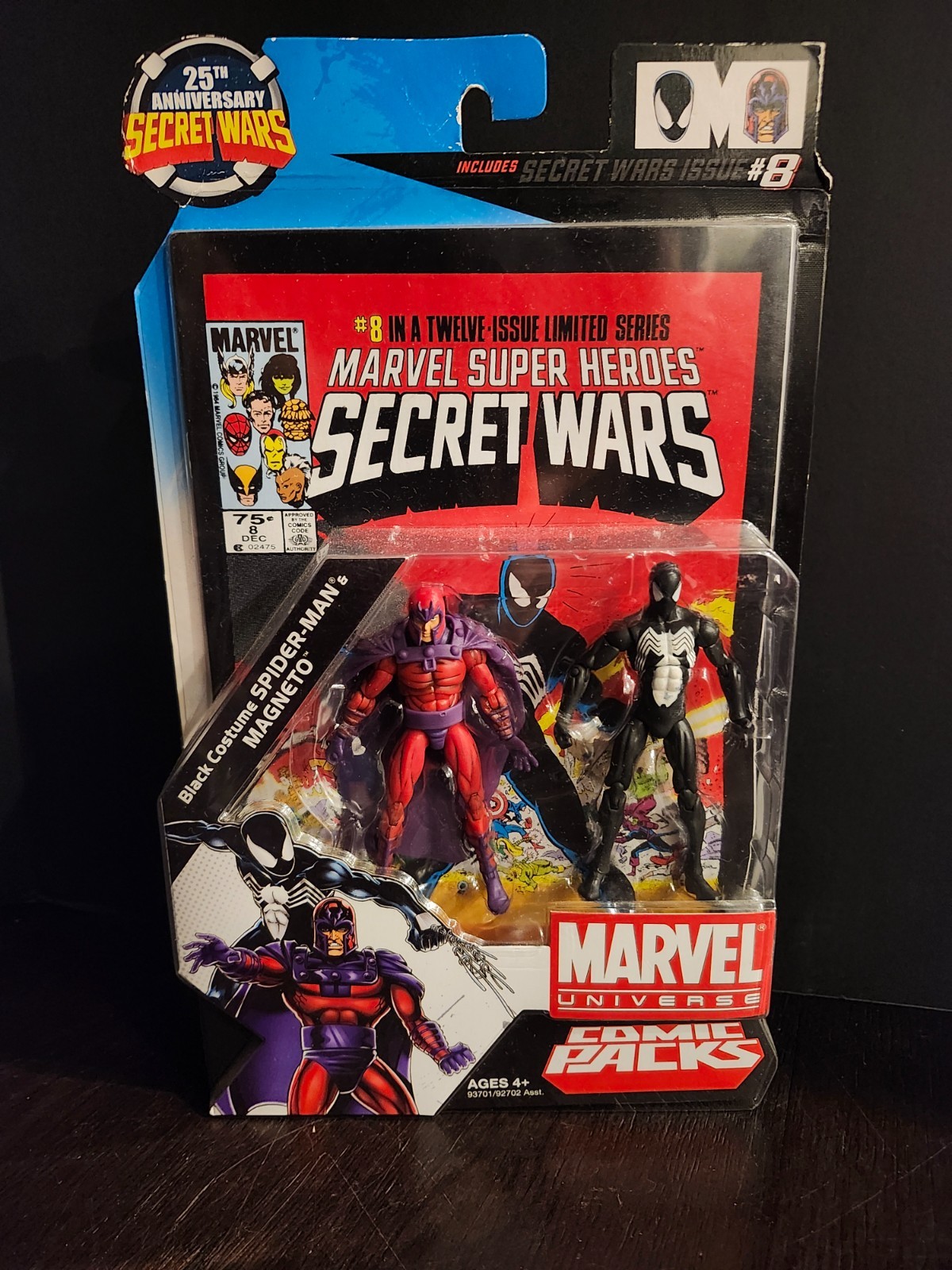 Disfraz Negro Spider-Man Magneto Paquetes de Cómics Universo Marvel 3.75" NUEVO #2