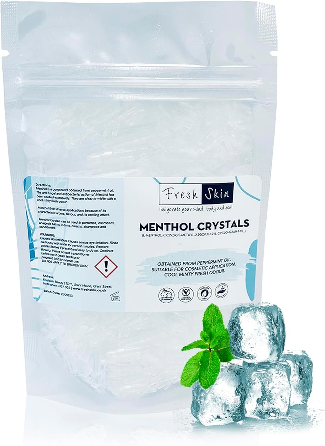 Freshskin Beauty Ltd | 100g Menthol Crystals - Premium BP/EP Grade Natural Arom