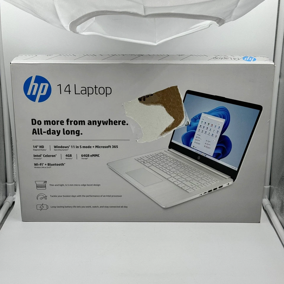 New HP Laptop 14-DQ0052DX 14" Celeron N4120 1.1GHz 4GB RAM 64GB eMMC - Image 2 of 4