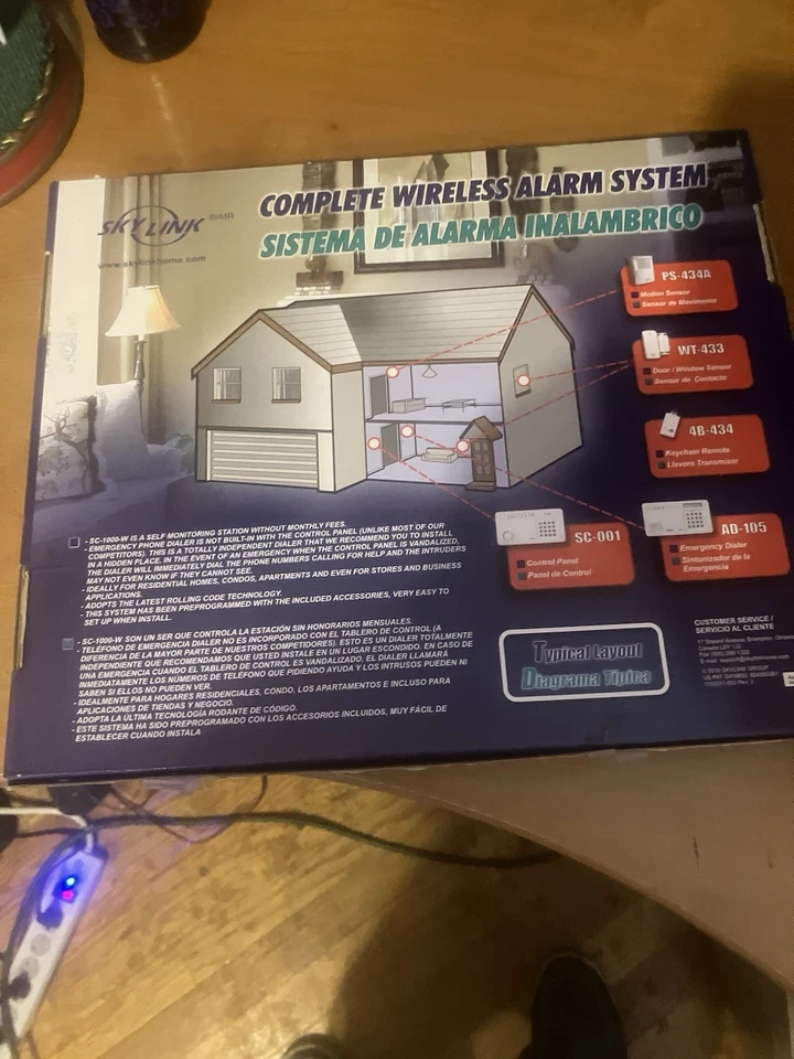 SKYLINK Complete Wireless Alarm System Model SC-1000-W New - Image 4 of 4