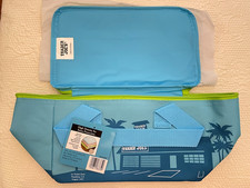Trader Joe's Mini Insulated Lunch Bag Blue 1.5 Gallon Cooler Tote Ltd NWT