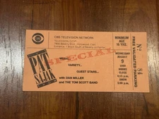 Rare 1989 The Pat Sajak Show Special CBS TV Show Taping Audience Ticket