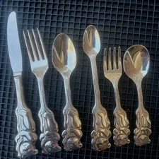 6 Pc Oneida Community Stainless Progress Baby To Child Youth CUBBY BEAR Flatware