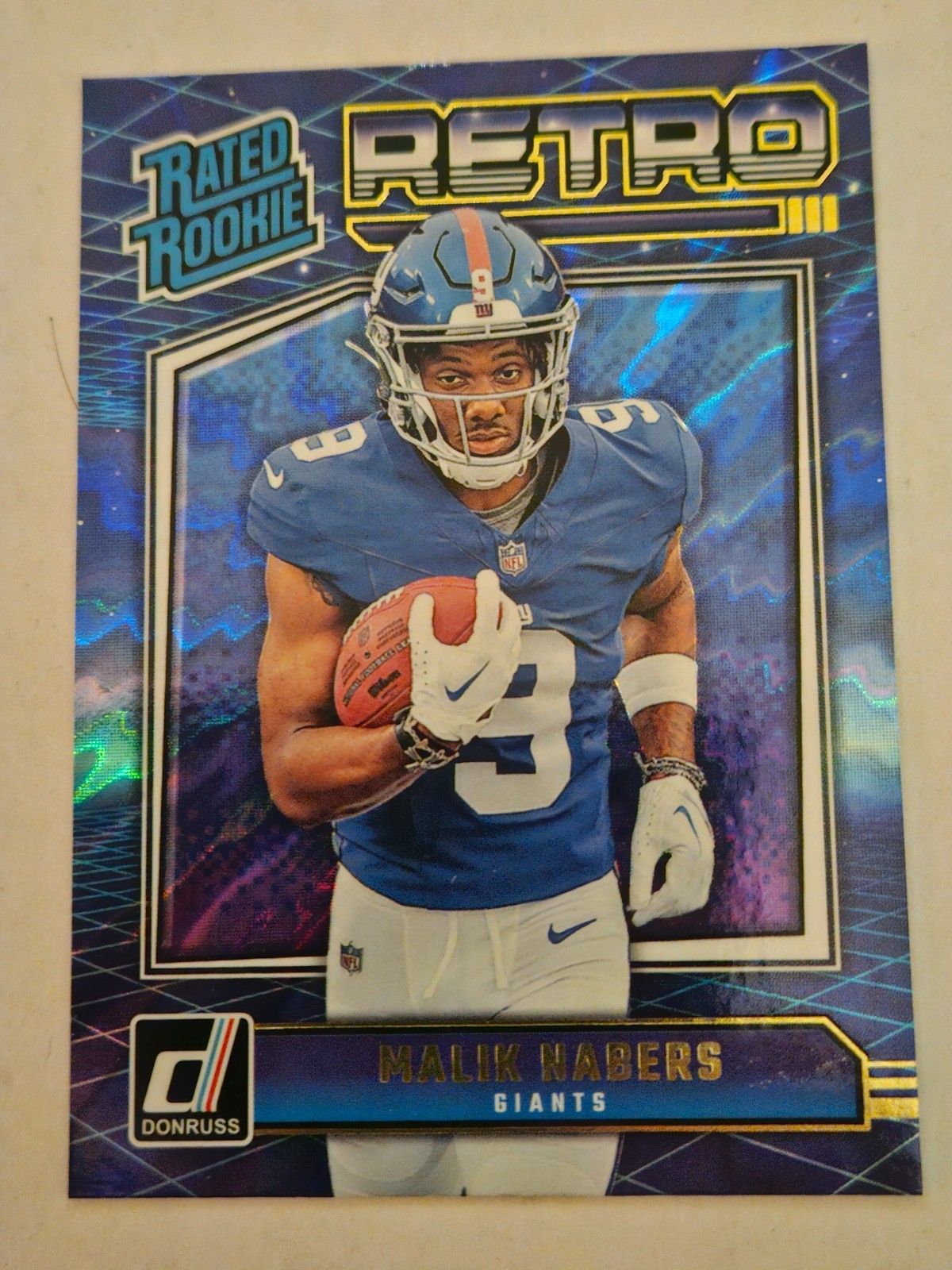 Malik Nabers - 2024 Donruss Rated Rookies Retro Insert Card