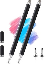 2PCS 2-in-1 Stylus Pen for Samsung Galaxy Tab A9/A9 Plus/A7 2 Stylus-Black