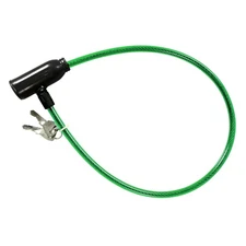 ASR Outdoor Green Self Coiling Bike Lock 2 Keys Bicycle Cable Lock 6 Feet Long