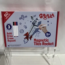 Gondola Space Toys for Kids 3-5 Magnetic Rocket Ship Building Set 60-Piece