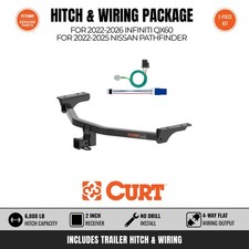 Curt Class 3 Hitch Wiring Harness Bundle For 22-25 Pathfinder 22-26 Qx60