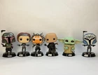 Funko Pop Star Wars Lot 6 Ahsoka 2x Bo-Katan Helmet No Helmet Boba Fett Mandalor