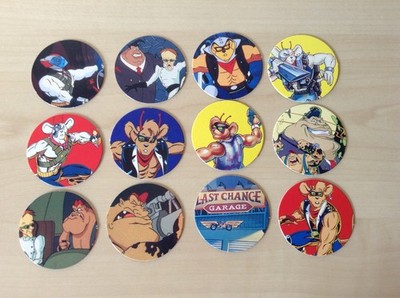 12 x Original Vintage Shreddies ''Biker Mice From Mars'' Pogs. 1995. Gebraucht sehr guter Zustand