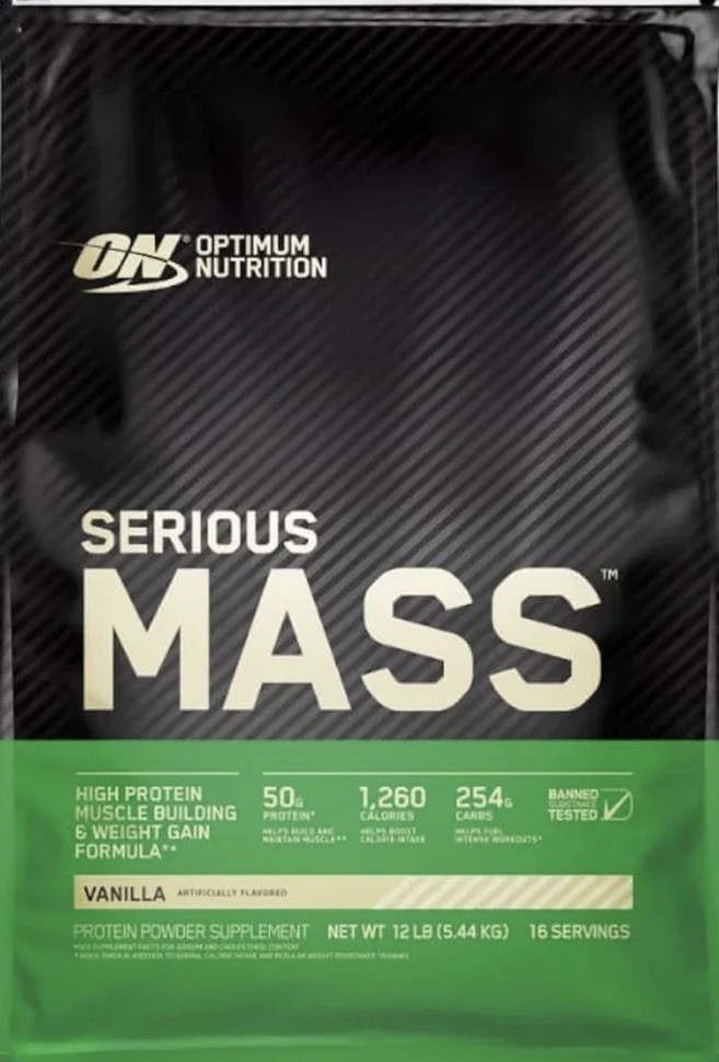 OPTIMUM NUTRITION SERIOUS MASS 12lb Protein Muscle Building Weight Gain.EXP 3/26