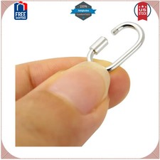 925 Sterling Silver Carabiner Clasp Link Lock Jump Ring Jewelry Component 1pc