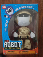 The Toy Network Mini Robot With Lights and Sound Desert Camo Moving Parts NEW