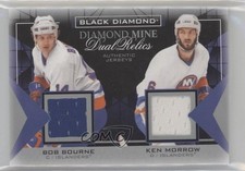 2021-22 Upper Deck Black Diamond Mine Dual Relics Ken Morrow Bob Bourne 0c3