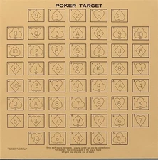 (50 PACK) 50 Foot Poker Target, Deck of Playing Cards, 12.5 x 12.5" on Tagboard
