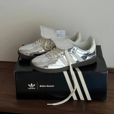 adidas Wales Bonner シルバー　24センチ Adidas x Wales Bonner Samba Sneakers | Silver | FARFETCH