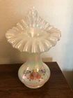 FENTON HEARTS AND FLOWERS VASE JACK IN THE PULPIT JIP HAND PAINTED