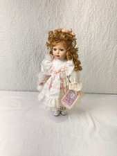 Collectible Porcelain Doll Lisa Memories Series Bisque Dolls Curly Hair Vintage