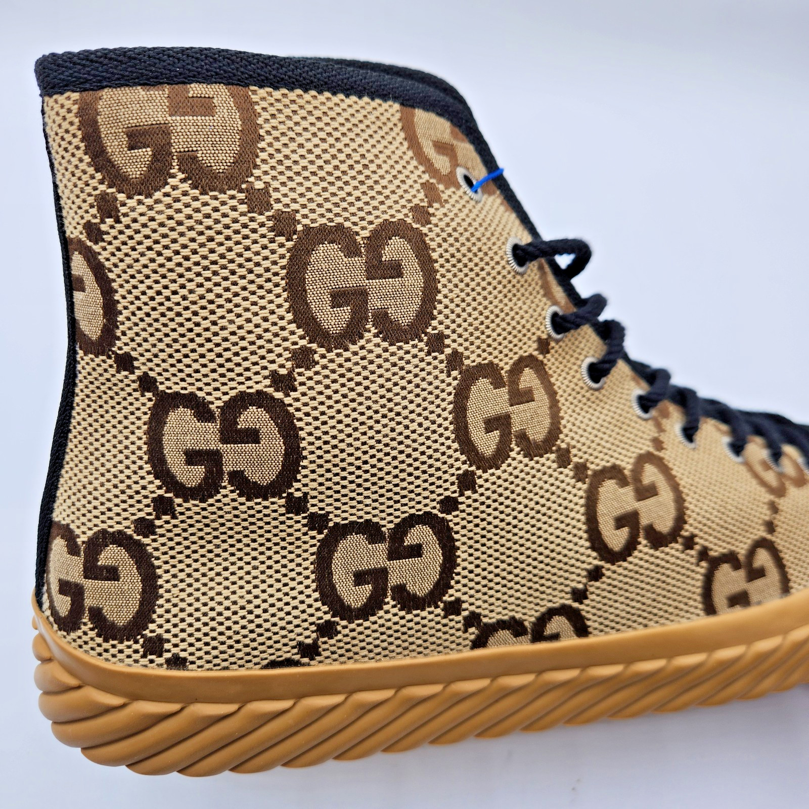 Gucci Tortuga Maxi GG High Top Canvas Men's Sneakers UK12 US12.5 thumbnail 14