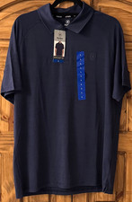 Hurley Men's Soft Stretch Moisture Wicking Performance Polo Shirt Navy L NEW