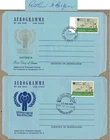 Australia 1979 BERGEN signed International Year of the Child FDC Aerogramme x2