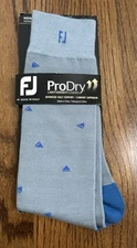 Men's FootJoy ProDry Lightweight Crew Golf Socks 1 Pair (Dove Grey/Blue) - NWT!