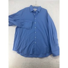 Charles Tyrwhitt Dress Shirt Mens 19/37 Dress Shirt Blue Non Iron Classic Fit