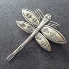 Navajo JUAN GUERRO Hand-Stamped Sterling Silver DRAGONFLY PIN/BROOCH 1.75" Long
