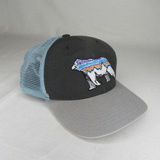 Patagonia Fitz Roy Bear Trucker Hat Blue Gray OSFA OS Adult