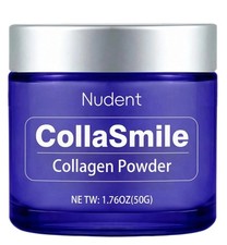 Nudent Collasmile Collagen Tooth Powder with Hydroxyapatite Enamel Strength 2oz