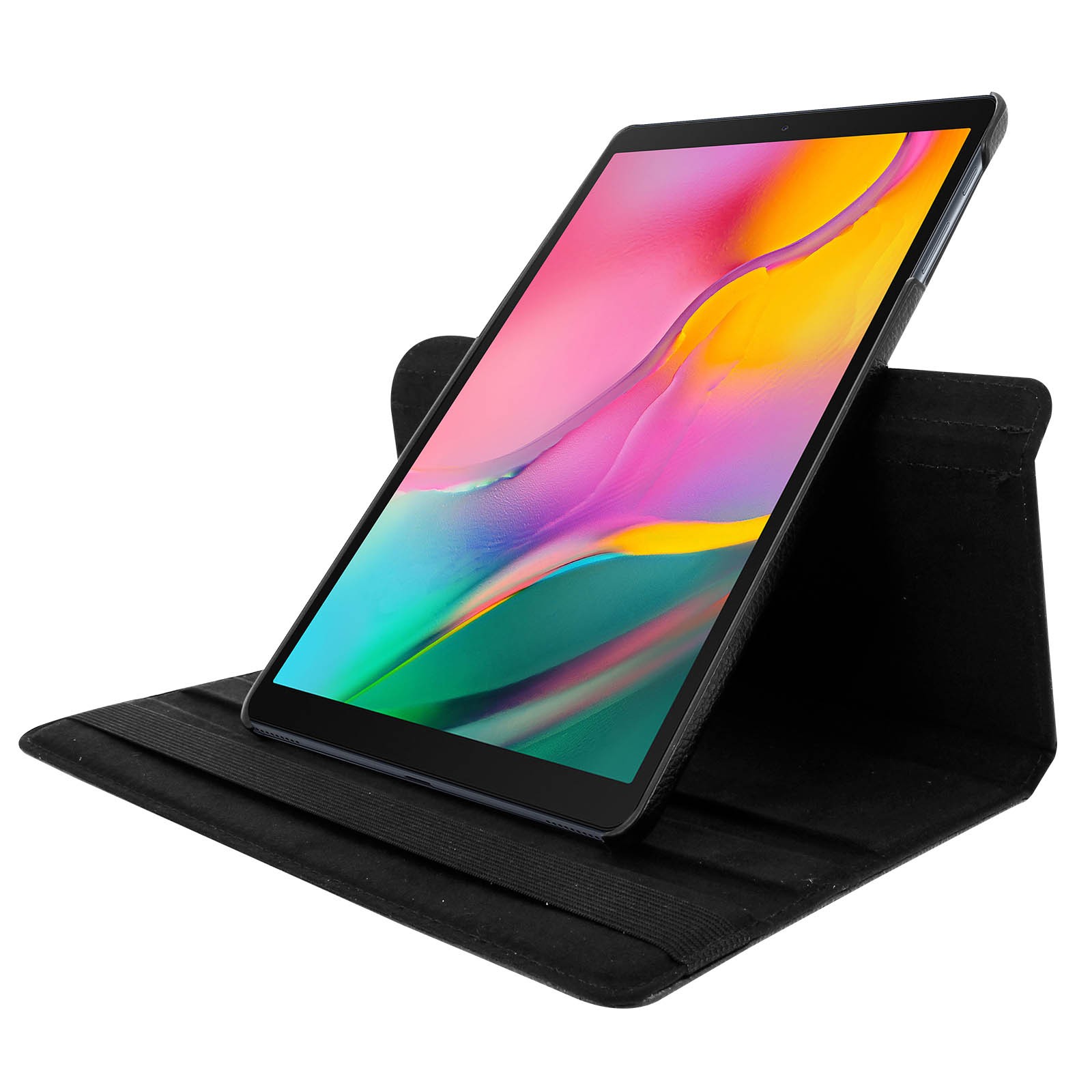 Galaxy Tab A 10.1 2019 coque rotative 360 noir avec support pour tablette