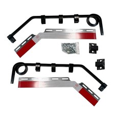 Pair Angled Down Bar Type Truck 1 Coil Mud Flap Hangers Complete 3 Coils Type