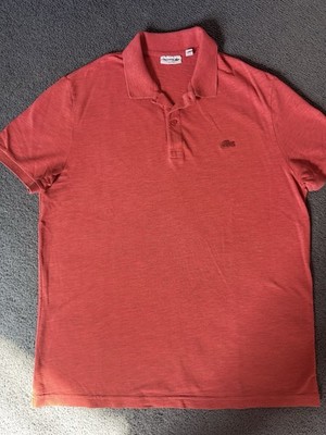 Lacoste Men's Short Sleeve Polo Shirt Slim Fit Size XL Color Red