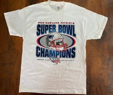 Vintage Deadstock 2002 New England Patriots Super Bowl 36 Brady T Shirt NWOT L