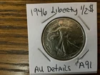 1946 Walking Liberty Half Dollar high grade AU details A91