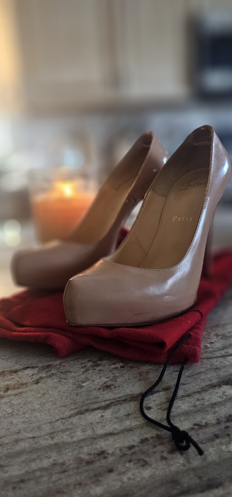 Christian Louboutin ROLANDO  Size 37.5 - Nude