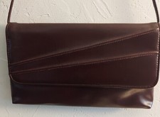 Vintage Dark Burgund Clutch Handbag Purse