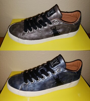 $148 NEW Womens EUR 38 FLY London Berg823fly Sneakers Grey Navy