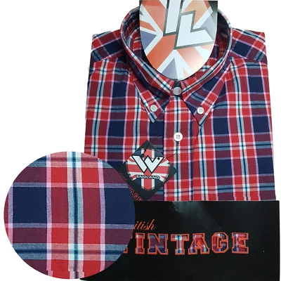 Warrior UK England Button Down Shirt RUDY Hemd Slim-Fit Skinhead Mod size SMALL - Bild 1 von 4