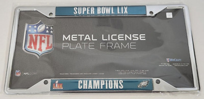 Philadelphia Eagles NFL Super Bowl LIX Laser Cut License Plate Frame