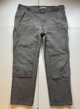 Carhartt Double Knee Pants Men  s 42x32 Gray Rugged Flex Utility Work Relaxed Fit