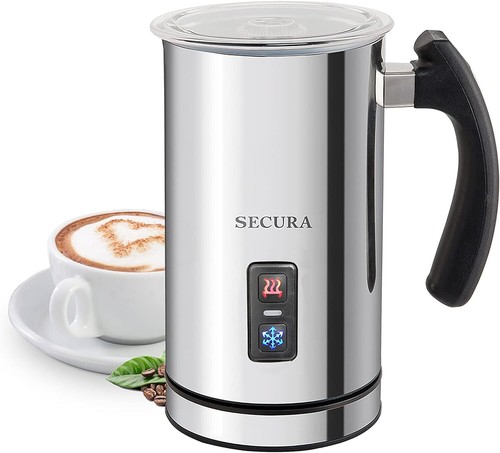 Secura Electric Milk Frother, Automatic Steamer 8.45 oz, Stainless Steel