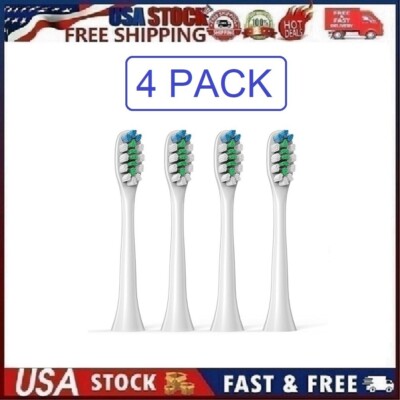 Keosaa Replacement Toothbrush Heads Compatible with Soni-care Power-tip 4-pk Wht
