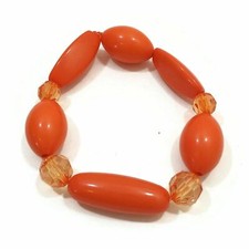 Women Bracelet Handmade Orange Jewelry Toddler Girls Beaded Jewel Gift for Her