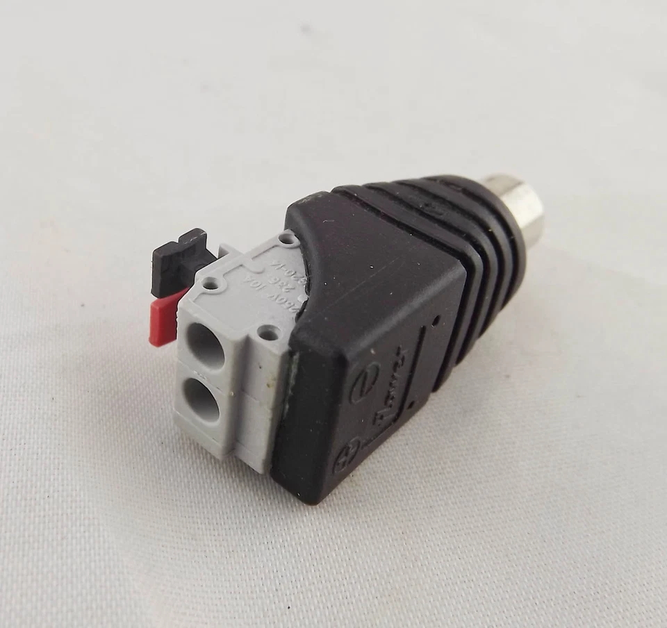10 RCA Female Push-in Type Spring Screwless Terminal Quick Connector CCTV Camera - Image 3 of 4