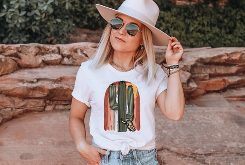 Western, Cowgirl, Cactus Tee | eBay