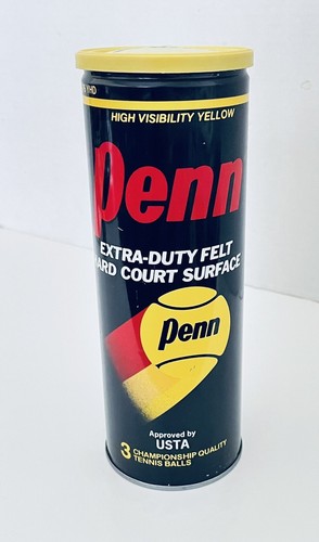 Palline da tennis vintage NUOVE SIGILLATE Penn Championship Extra Duty in feltro campo rigido - Foto 3 di 9
