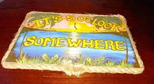 It's 5 O'clock Somewhere Sign 11 X 7 inch Man Cave Bar Beach Pool Wall Decor